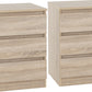 Malvern 3 Drawer Bedside (PAIR) - SONOMA OAK EFFECT