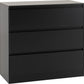Malvern 3 Drawer Chest - BLACK