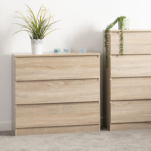 Malvern 3 Drawer Chest - SONOMA OAK EFFECT