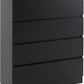 Malvern 4 Drawer Chest - Black