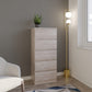 Malvern 5 Drawer Narrow Chest - Urban Snow