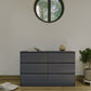 Malvern 6 Drawer Chest - Grey