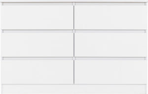 Malvern 6 Drawer Chest - WHITE