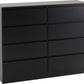 Malvern 8 Drawer Chest - Black