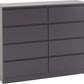 Malvern 8 Drawer Chest - Grey