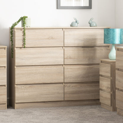 Malvern 8 Drawer Chest - SONOMA OAK EFFECT