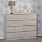 Malvern 8 Drawer Chest - Urban Snow