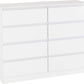 Malvern 8 Drawer Chest - White