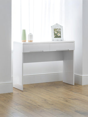 Manhattan 2 Drawer Dressing Table - High Gloss White