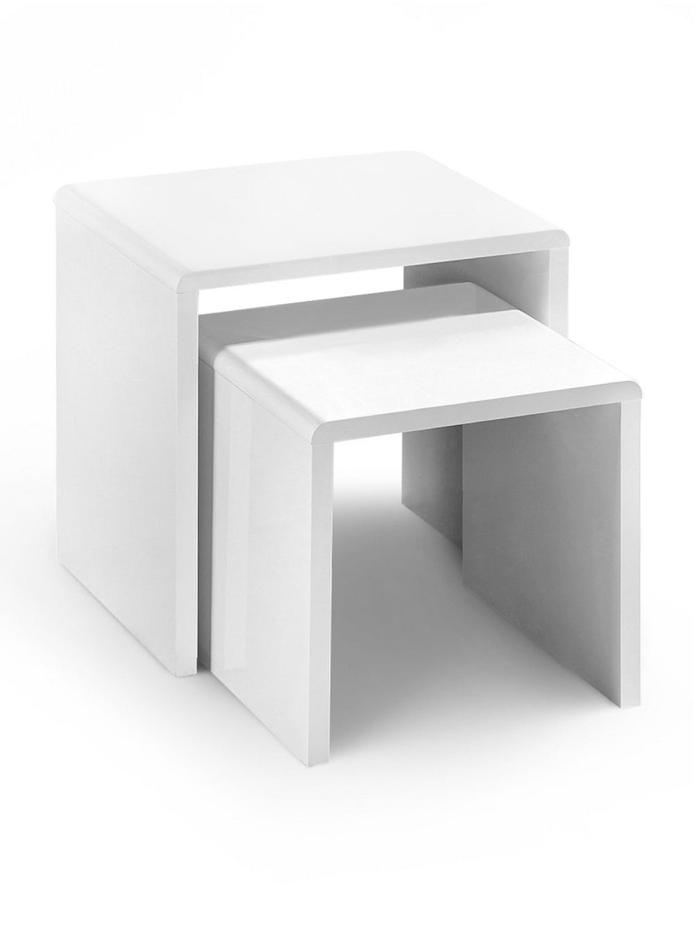 Manhattan Nest of 2 Side Tables - High Gloss White