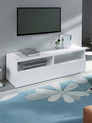 Manhattan 2 Drawer TV Unit up to 65 Inch - High Gloss White