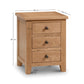 Marlborough 3 Drawer Bedside Table - Oak