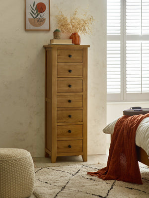 Marlborough 7 Drawer Tall Chest - Oak