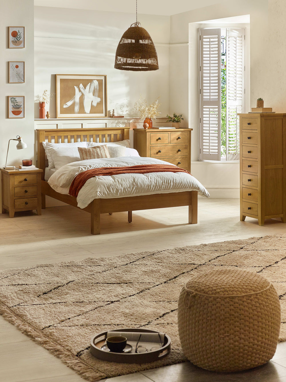 Marlborough Rectangular Wall Mirror - Oak
