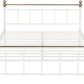 Marlborough 4'6" Bed - White/Antique Brass