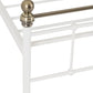 Marlborough 4'6" Bed - White/Antique Brass