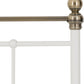 Marlborough 4'6" Bed - White/Antique Brass