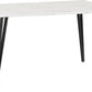 Marlow Dining Table - White Marble Effect/Black