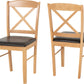 Mason Chair (Box of 2) - OAK VARNISH/BROWN PU