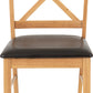 Mason Chair (Box of 2) - OAK VARNISH/BROWN PU