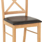 Mason Chair (Box of 2) - OAK VARNISH/BROWN PU