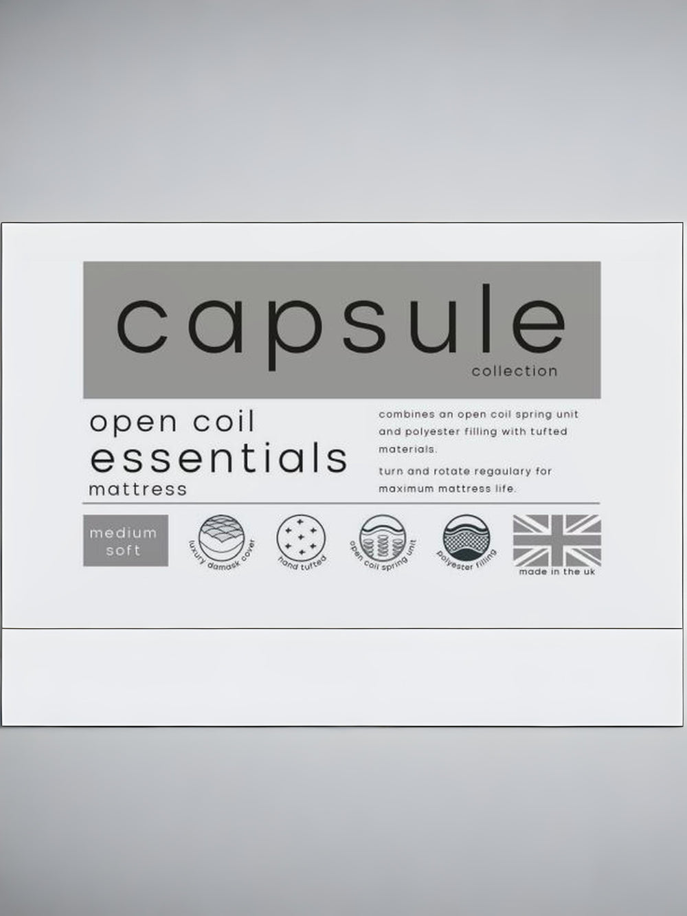 Capsule Essentials Sprung Mattress - King