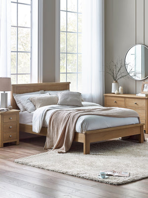 Memphis 150cm King Limed Oak Effect Bed