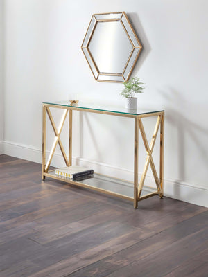 Miami Console Table - Gold