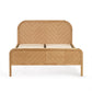 Milo Oak Effect Chevron 135cm Double Bed Frame