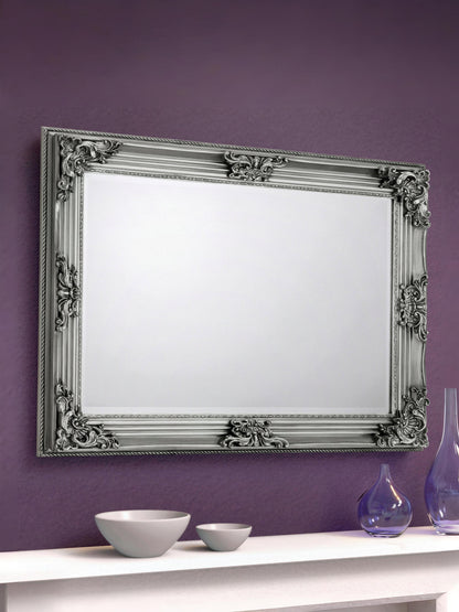 Rococo Pewter Wall Mirror