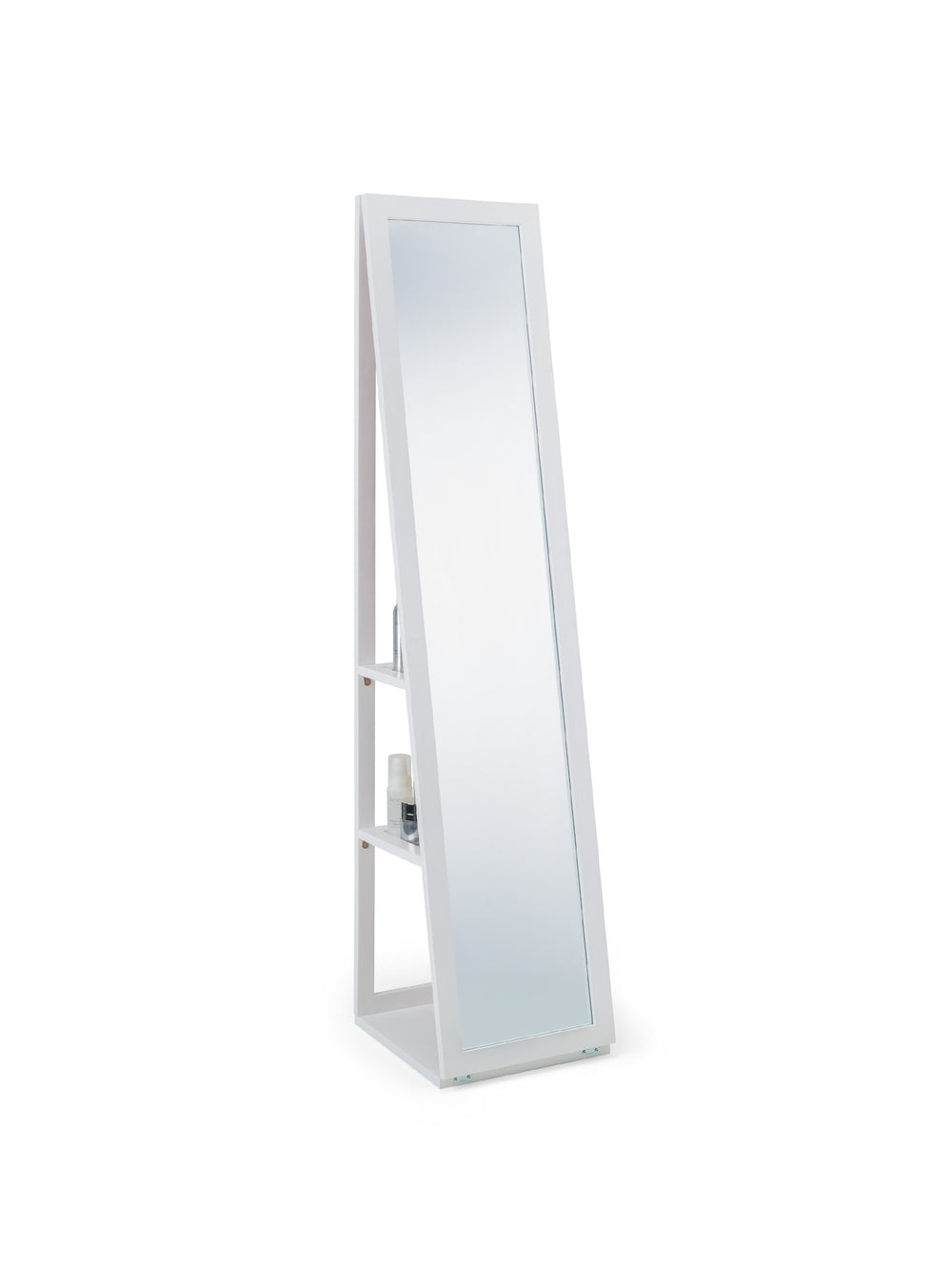 Fresco White Storage Mirror