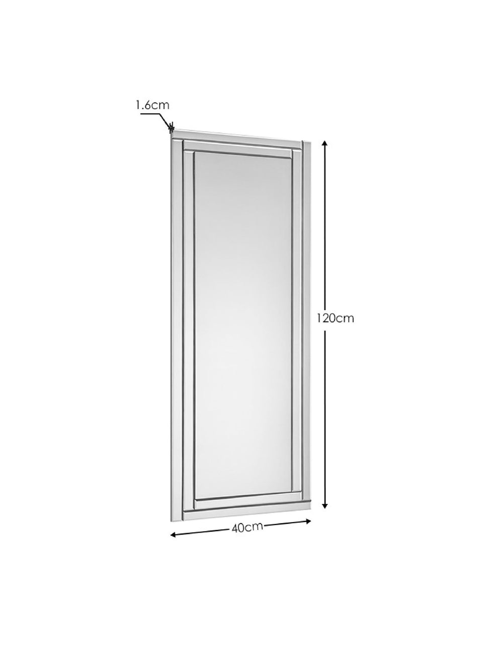 Deco Frameless Dress Mirror
