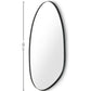 Rushmore Black Metal 95cm Organic Shaped Wall Mirror