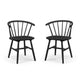 Set Of 2 Modena Dining Chairs - Black