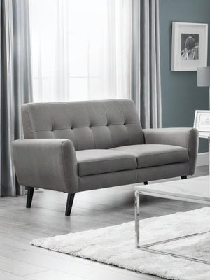 Monza 2 Seater Compact Retro Sofa - Grey
