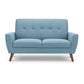 Monza 2 Seater Compact Retro Sofa - Blue