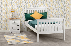 Monaco 3' Bed High Foot End - Distressed Waxed Pine