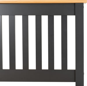 Monaco 5' Bed High Foot End - DARK GREY/OAK EFFECT