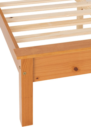 Monaco 4'6" Bed Low Foot End - ANTIQUE PINE
