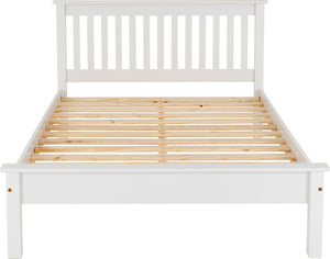 Monaco 5' Bed Low Foot End - WHITE