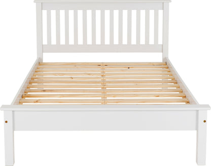 Monaco 5' Bed Low Foot End - WHITE