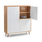 Moritz 4 Door Cabinet - Oak & White