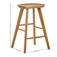 Mulu Natural Solid Oak Bar Stool