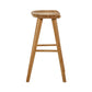 Mulu Natural Solid Oak Bar Stool