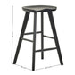 Mulu Black Solid Oak Bar Stool
