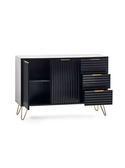 Murano Large Sideboard - Matt Black