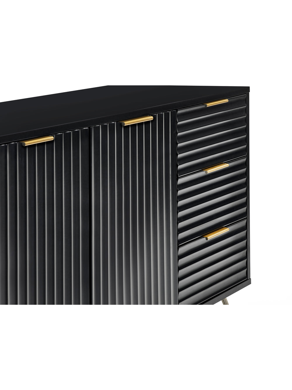 Murano Large Sideboard - Matt Black