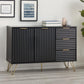 Murano Large Sideboard - Matt Black