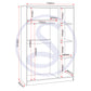 Malvern 3 Door Wardrobe - Black
