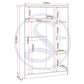 Malvern 3 Door Wardrobe - WHITE